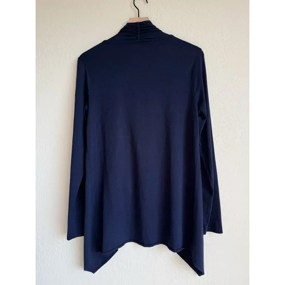 Coolibar UPF 50+ Sun Protection Cardigan Navy Blue Wrap Jacket Women's Medium - Picture 7 of 9
